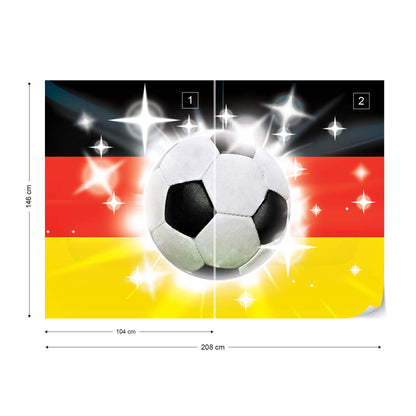 Football German Flag Sparkles Photo Wallpaper Wall Mural - USTAD HOME