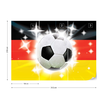 Football German Flag Sparkles Photo Wallpaper Wall Mural - USTAD HOME