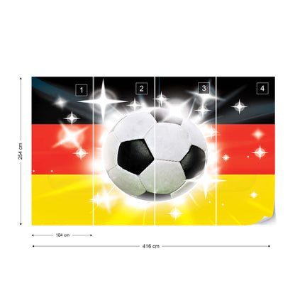 Football German Flag Sparkles Photo Wallpaper Wall Mural - USTAD HOME