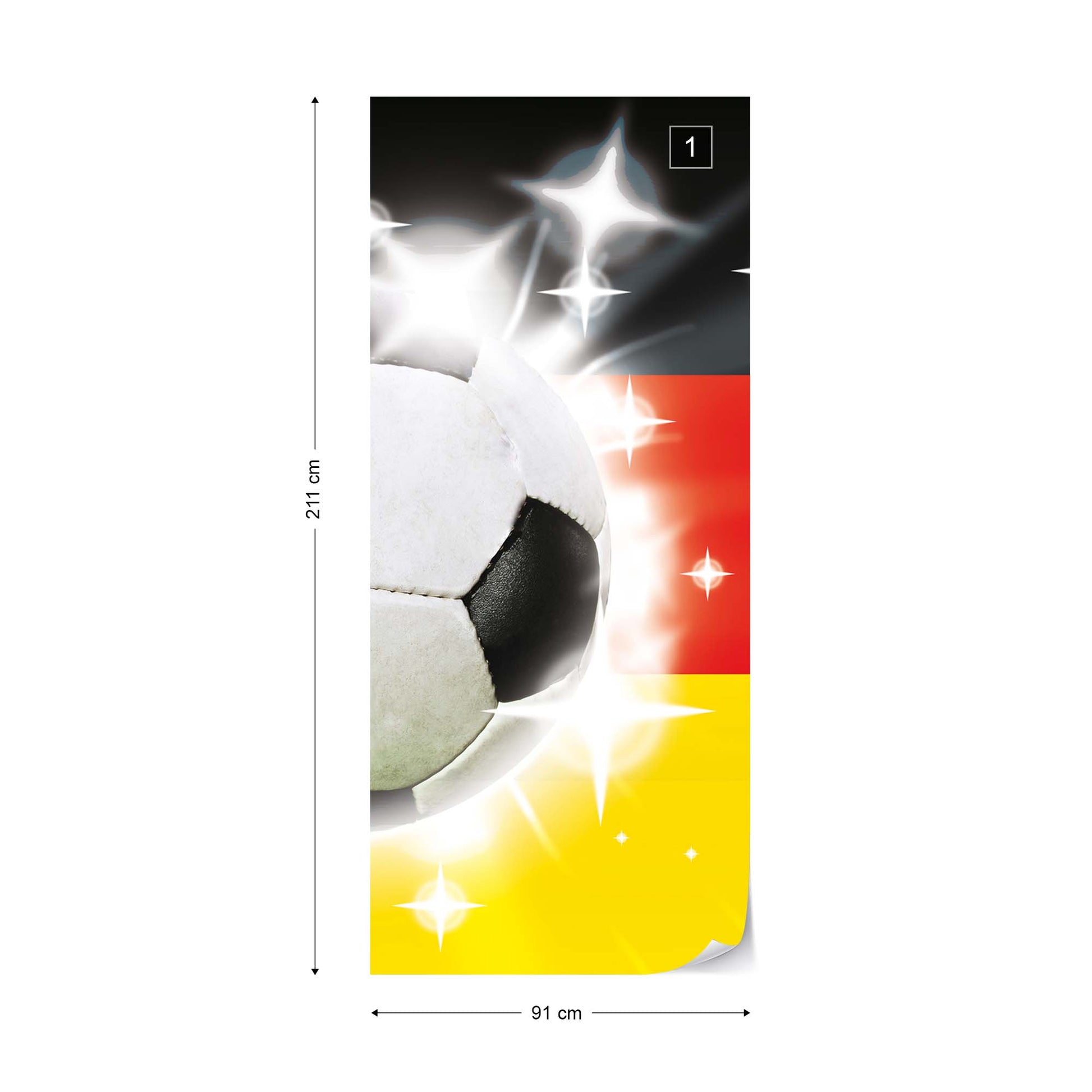 Football German Flag Sparkles Photo Wallpaper Wall Mural - USTAD HOME