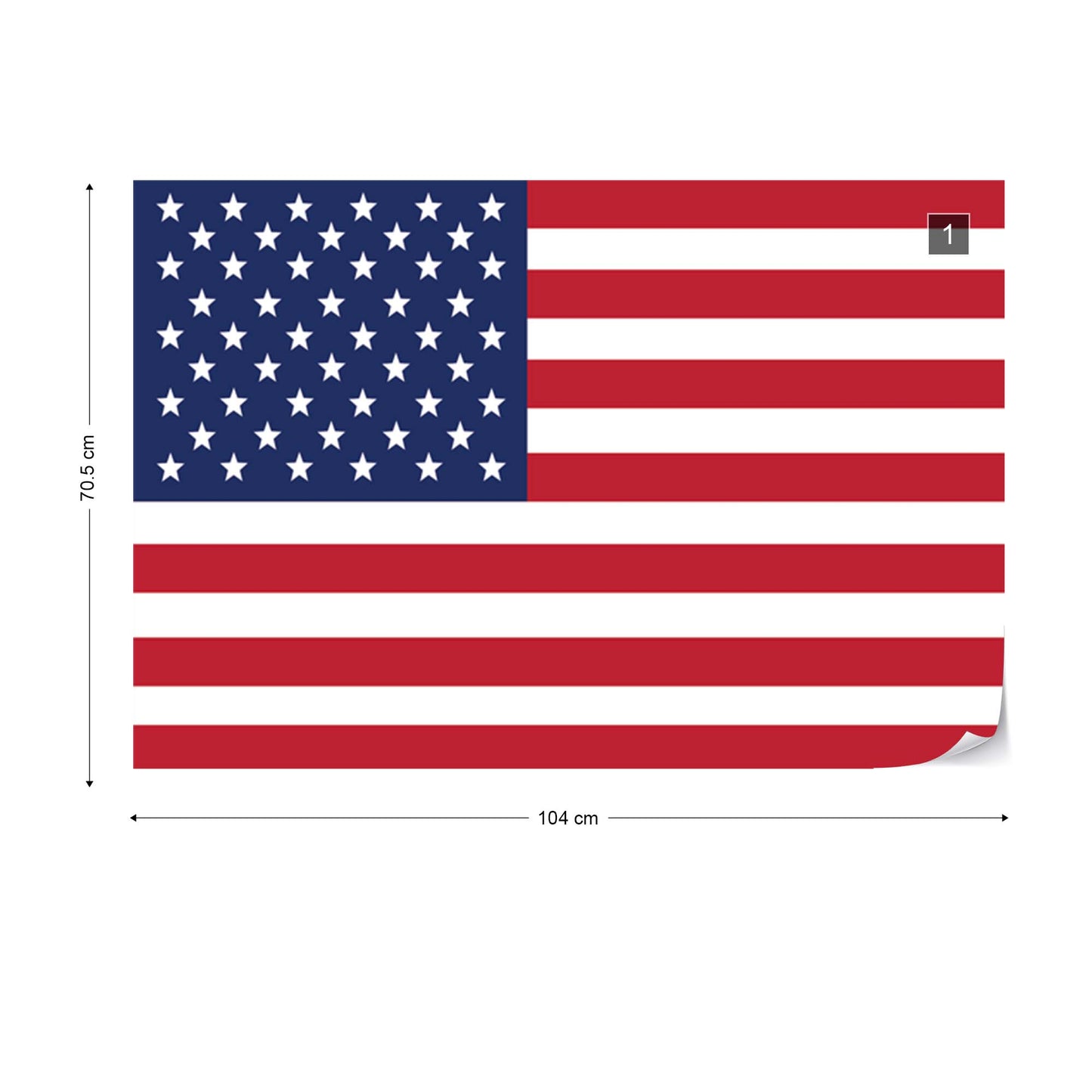 Usa American Flag Photo Wallpaper Wall Mural - USTAD HOME