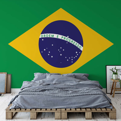 Flag Brasil Photo Wallpaper Wall Mural - USTAD HOME