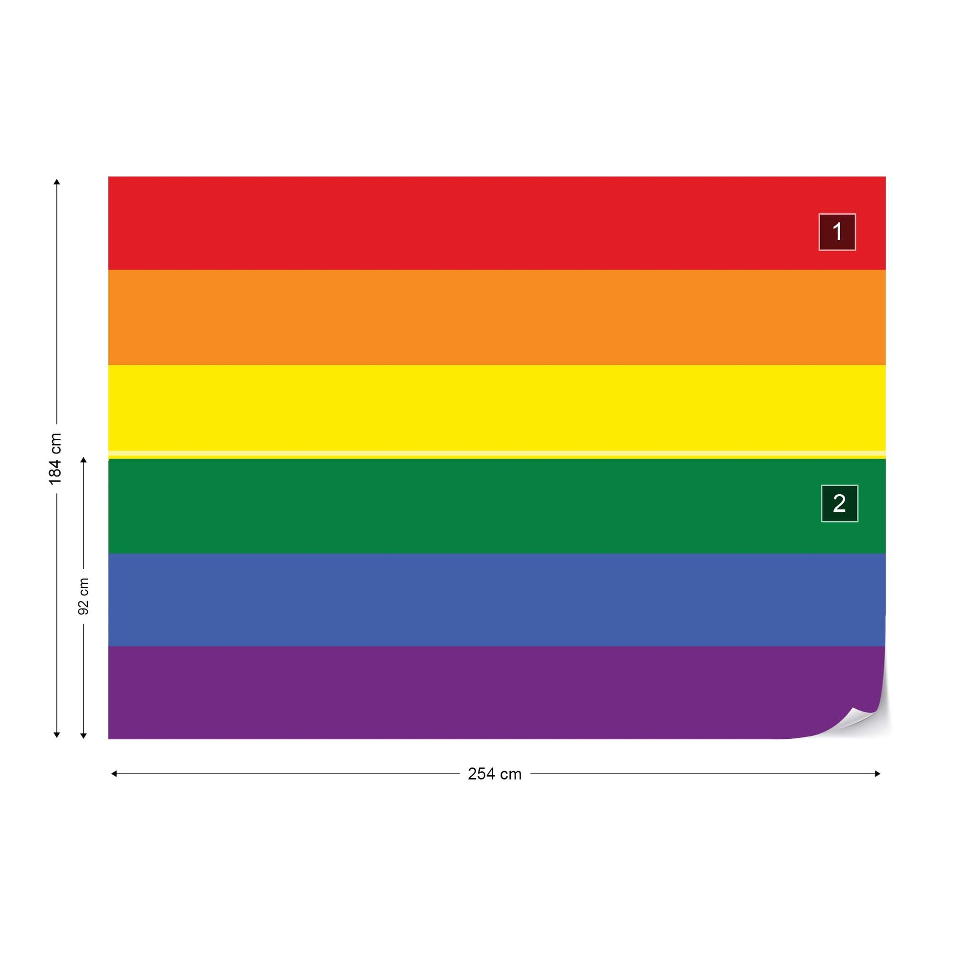 Flag Rainbow Gay Pride Photo Wallpaper Wall Mural - USTAD HOME