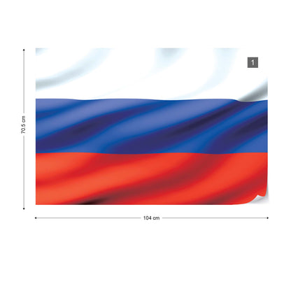 3D Flag Russia Photo Wallpaper Wall Mural - USTAD HOME