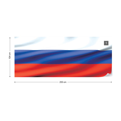 3D Flag Russia Photo Wallpaper Wall Mural - USTAD HOME