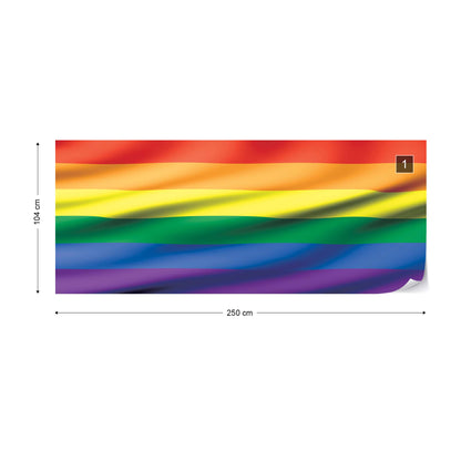 3D Flag Rainbow Gay Pride Photo Wallpaper Wall Mural - USTAD HOME