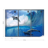 Dolphins Sea Wave Window View Photo Wallpaper Wall Mural - USTAD HOME