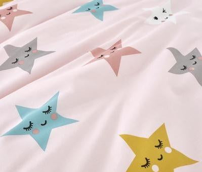 Happy Stars Single Bed Duvet Cover Set - USTAD HOME
