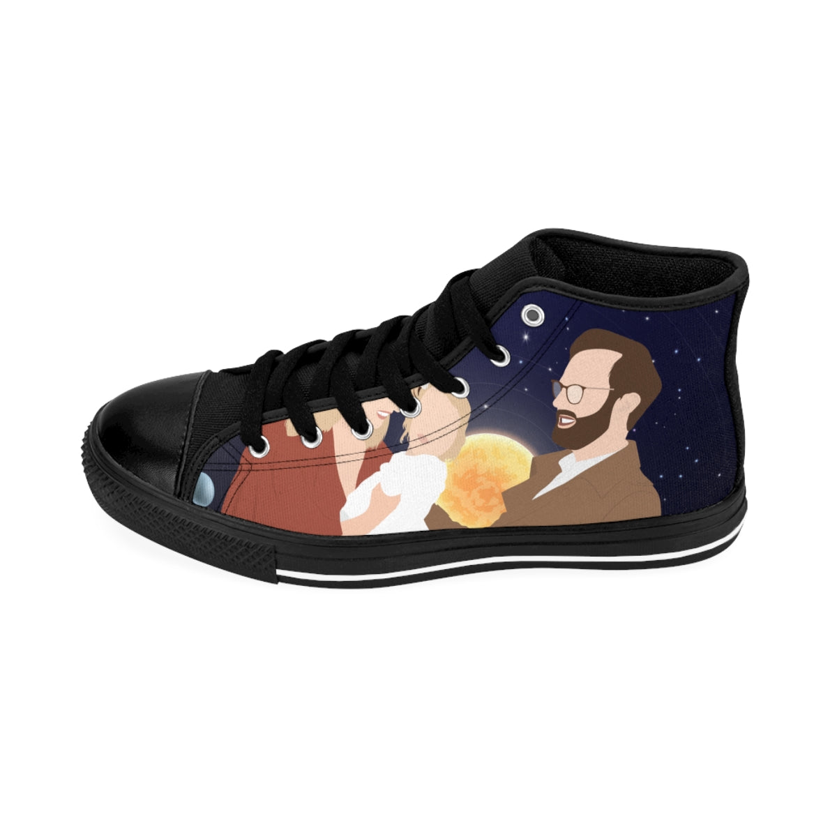 Personalized Faceless Illustration Photo Design Top Canvas Men's Shoes - USTAD HOME