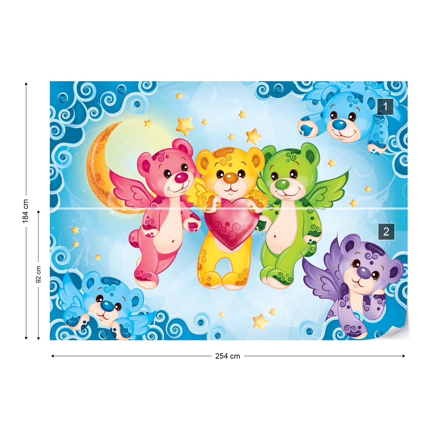 Care Bears Heart Photo Wallpaper Wall Mural - USTAD HOME