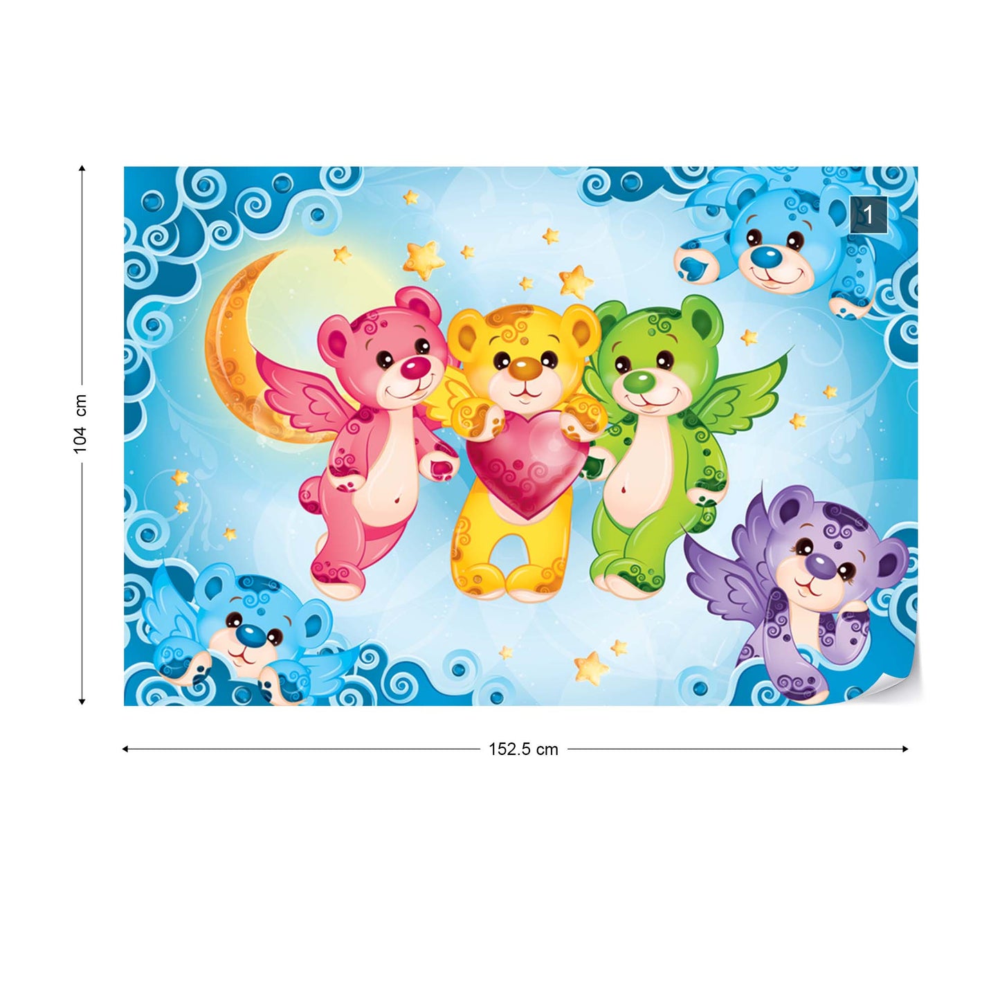 Care Bears Heart Photo Wallpaper Wall Mural - USTAD HOME