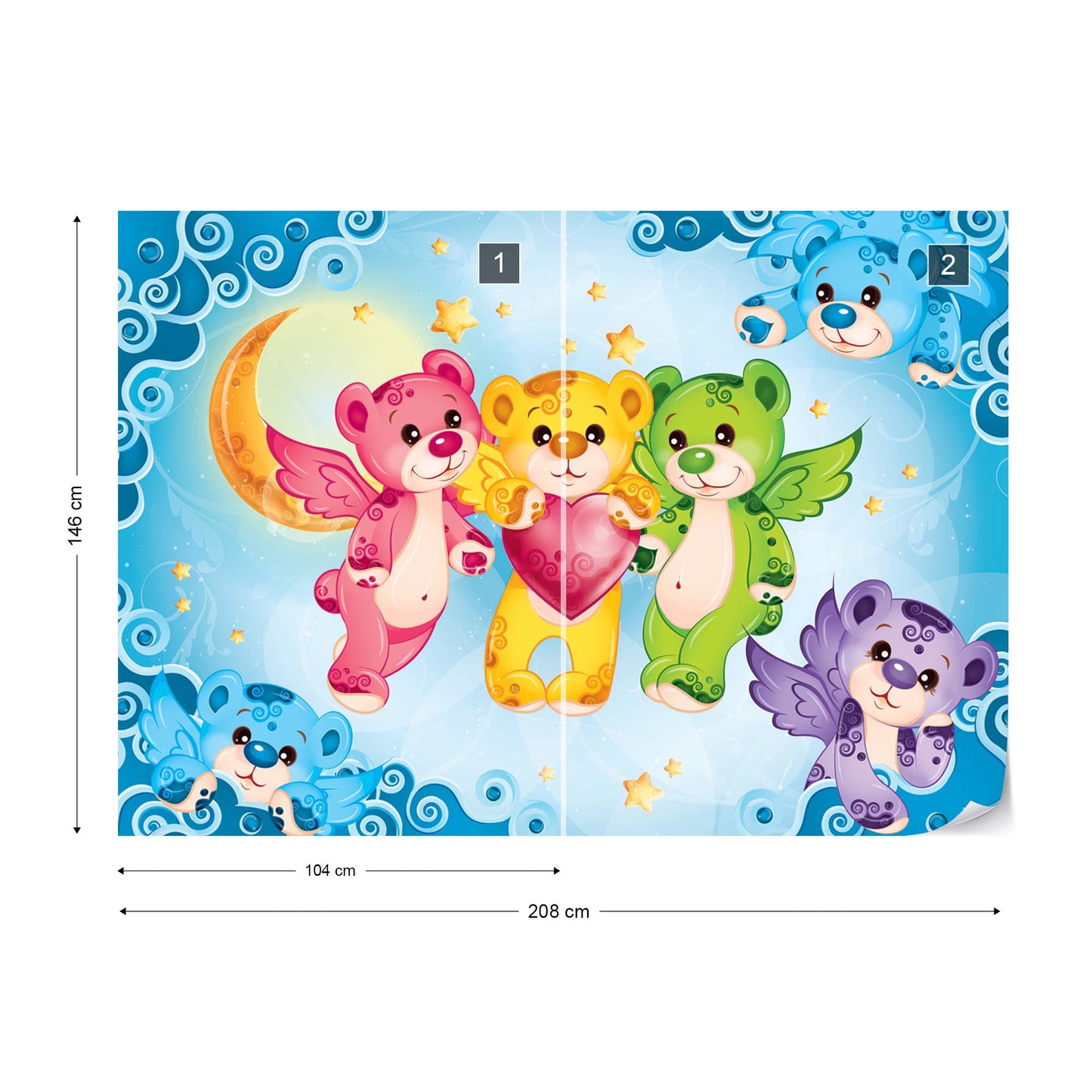 Care Bears Heart Photo Wallpaper Wall Mural - USTAD HOME