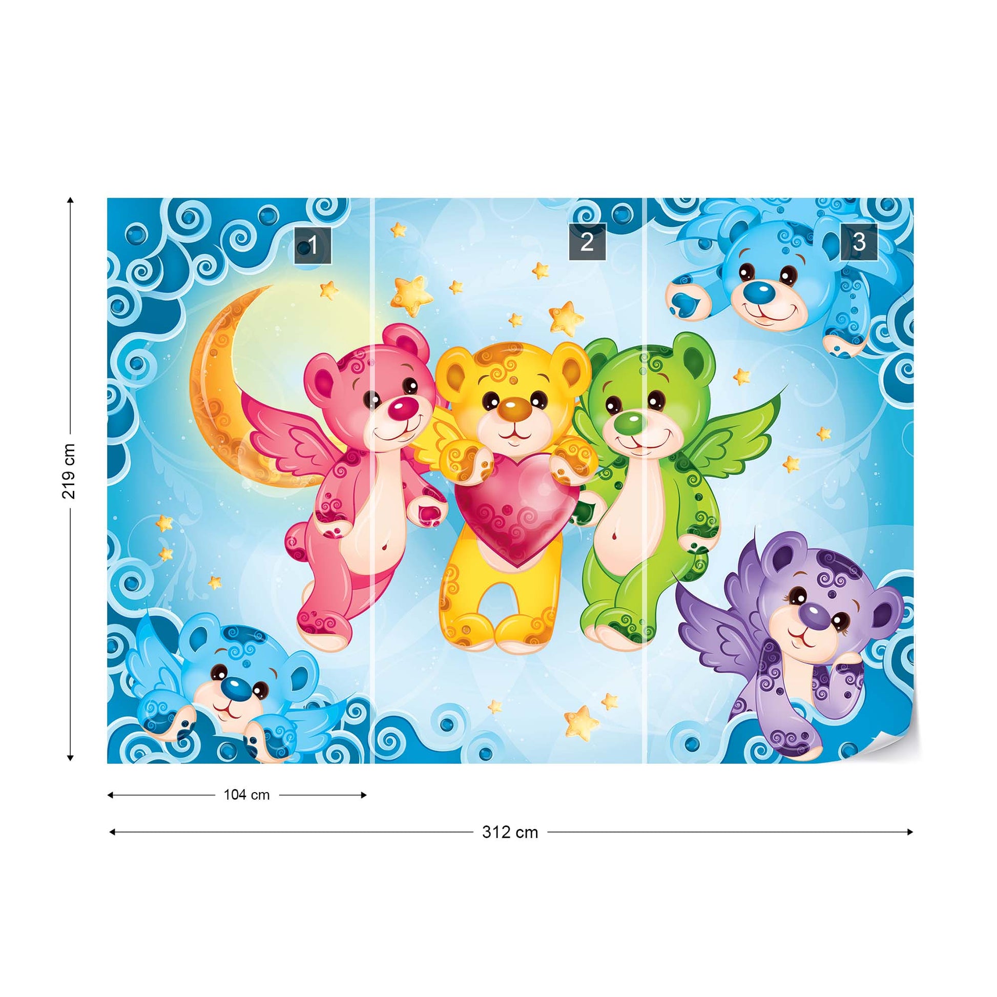 Care Bears Heart Photo Wallpaper Wall Mural - USTAD HOME