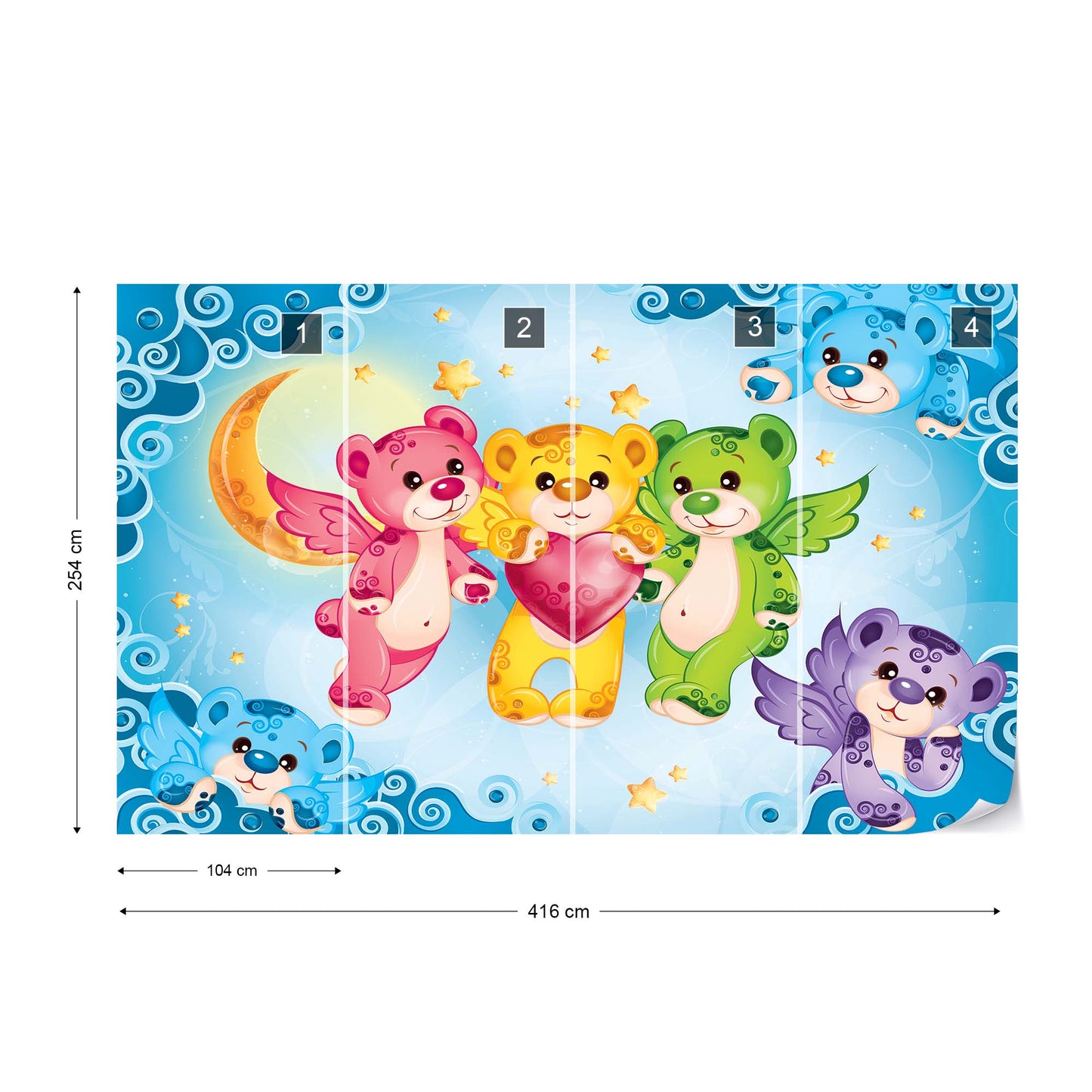 Care Bears Heart Photo Wallpaper Wall Mural - USTAD HOME