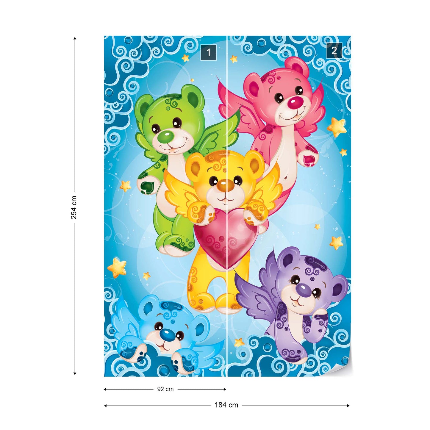 Care Bears Heart Photo Wallpaper Wall Mural - USTAD HOME