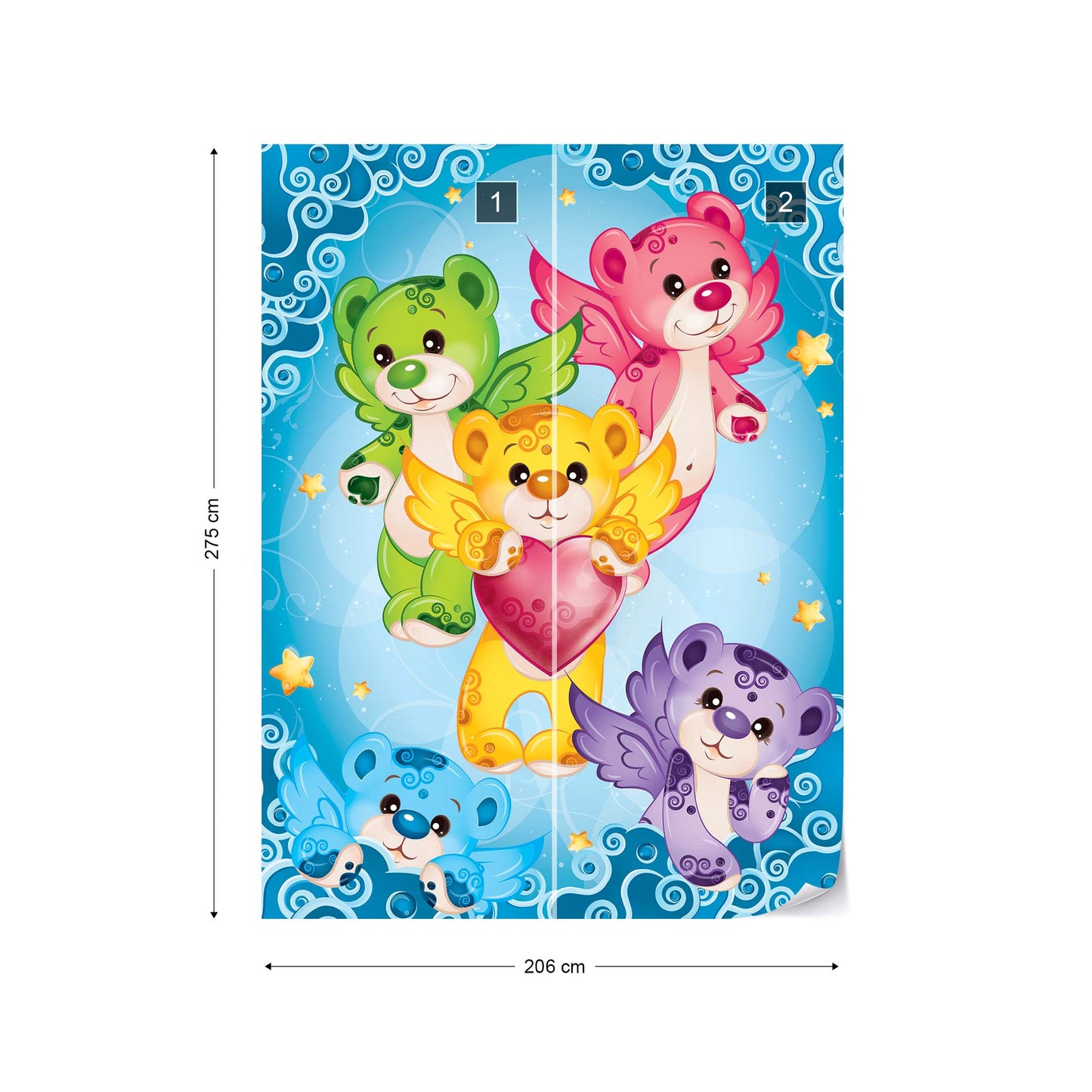 Care Bears Heart Photo Wallpaper Wall Mural - USTAD HOME