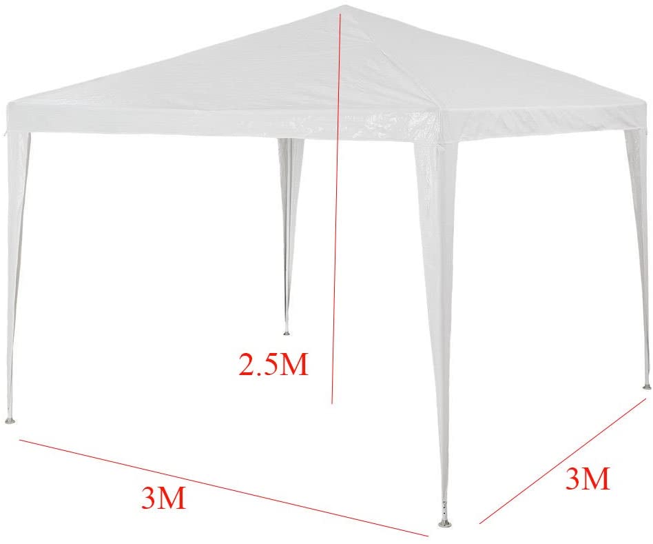 3X3/3x6/9M Garden Gazebo Marquee Party Tent Wedding Canopy Shade Outdoor 8 Sizes - USTAD HOME