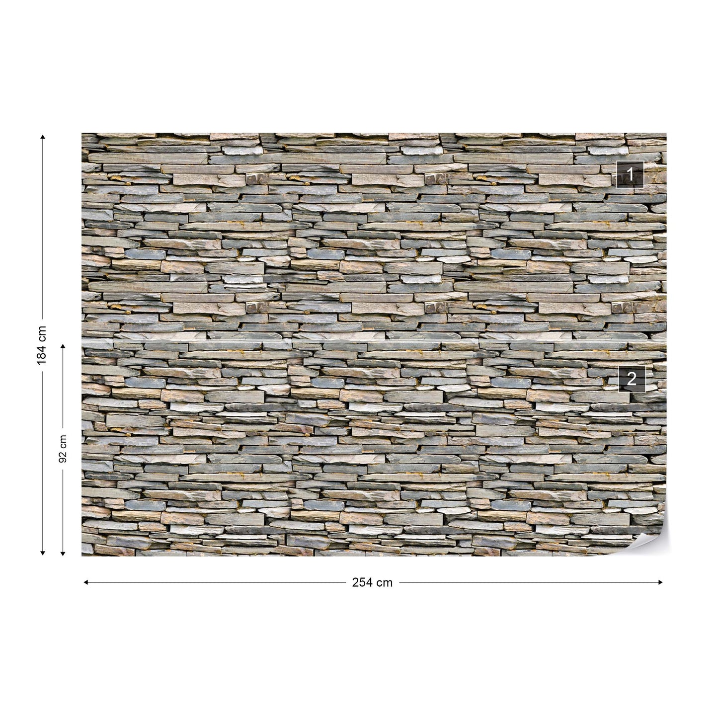 Stone Wall Photo Wallpaper Wall Mural - USTAD HOME