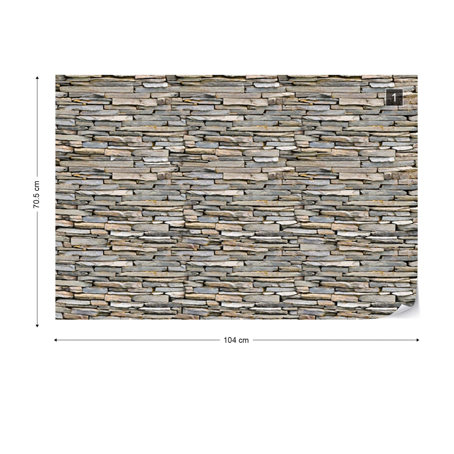 Stone Wall Photo Wallpaper Wall Mural - USTAD HOME