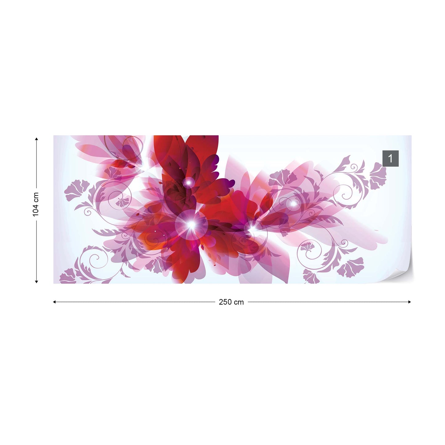 Flowers Modern Design Photo Wallpaper Wall Mural - USTAD HOME