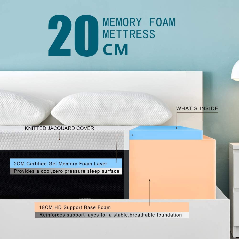 Breathable Memory Foam Mattress Fire Resistant - USTAD HOME