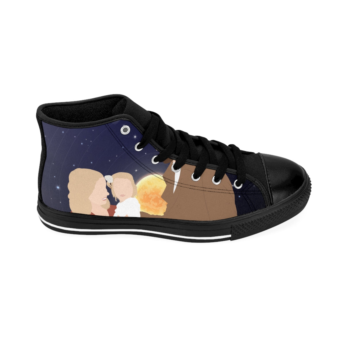 Personalized Faceless Illustration Photo Design Top Canvas Men's Shoes - USTAD HOME