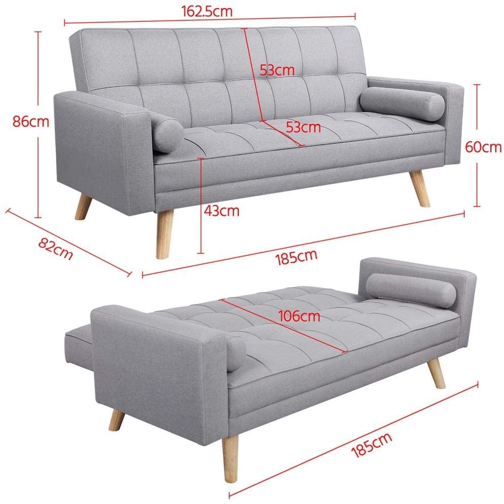 Fabric Padded Sofa Bed - USTAD HOME