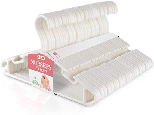 White Plastic 36 Pack Nursery Hangers - USTAD HOME