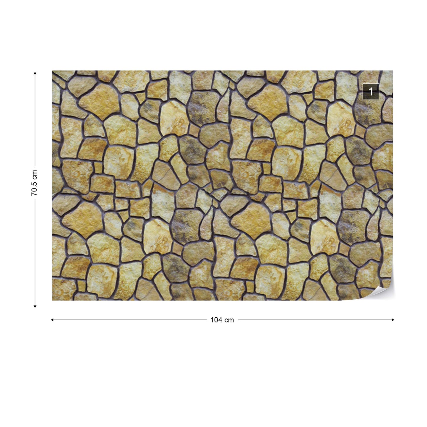 Stone Wall Photo Wallpaper Wall Mural - USTAD HOME