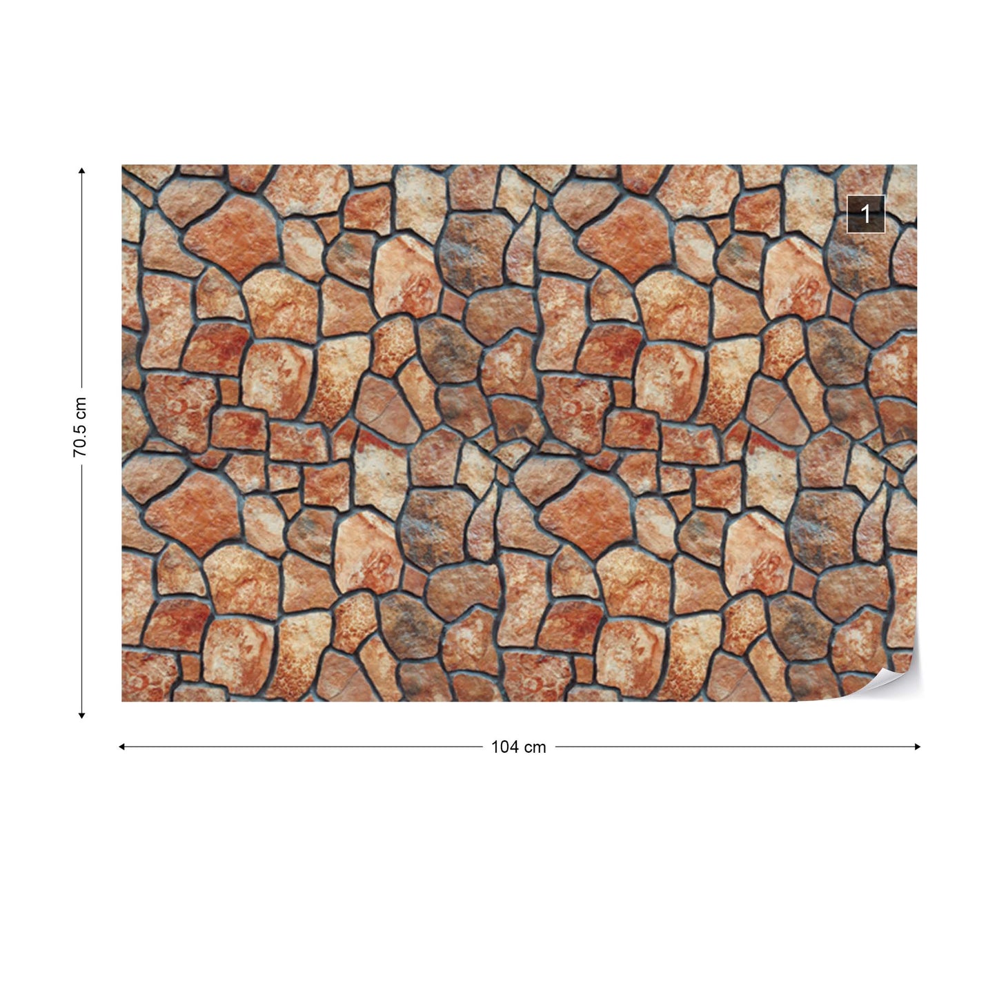 Stone Wall Photo Wallpaper Wall Mural - USTAD HOME