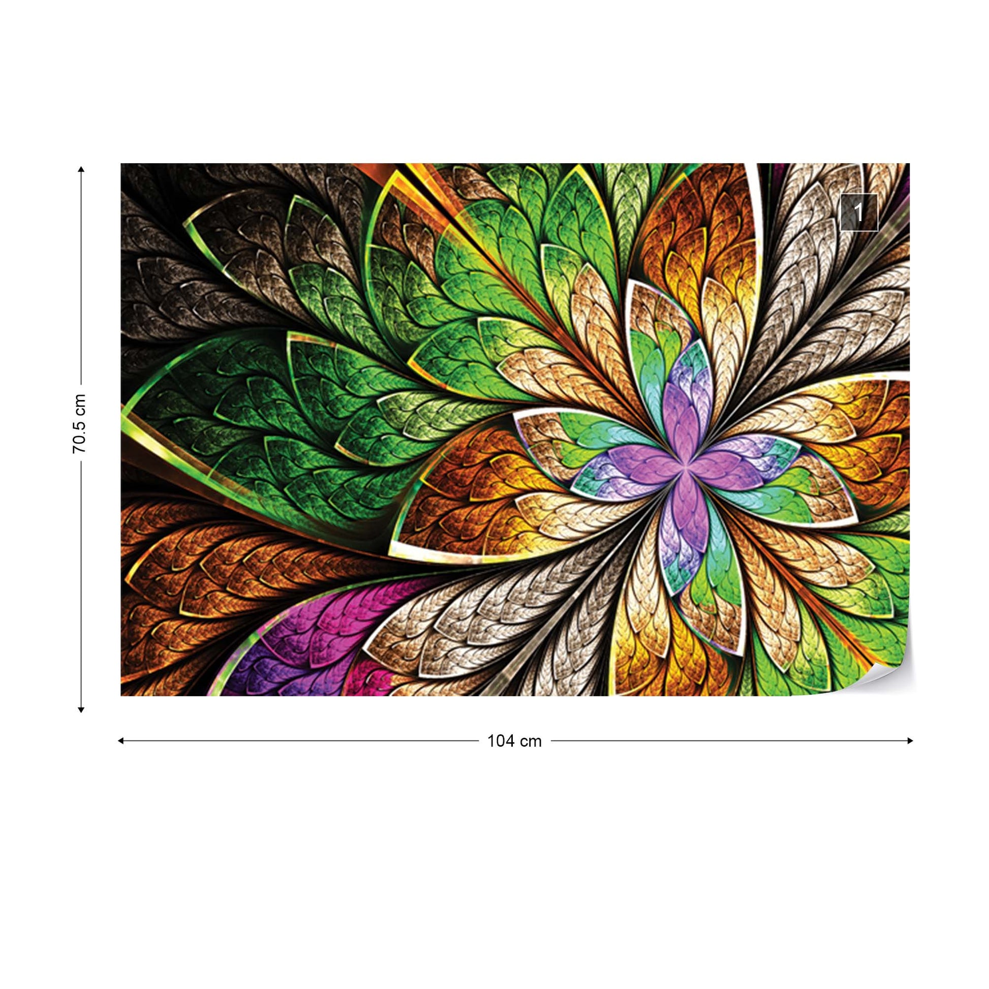 Abstract Colourful Design Photo Wallpaper Wall Mural - USTAD HOME
