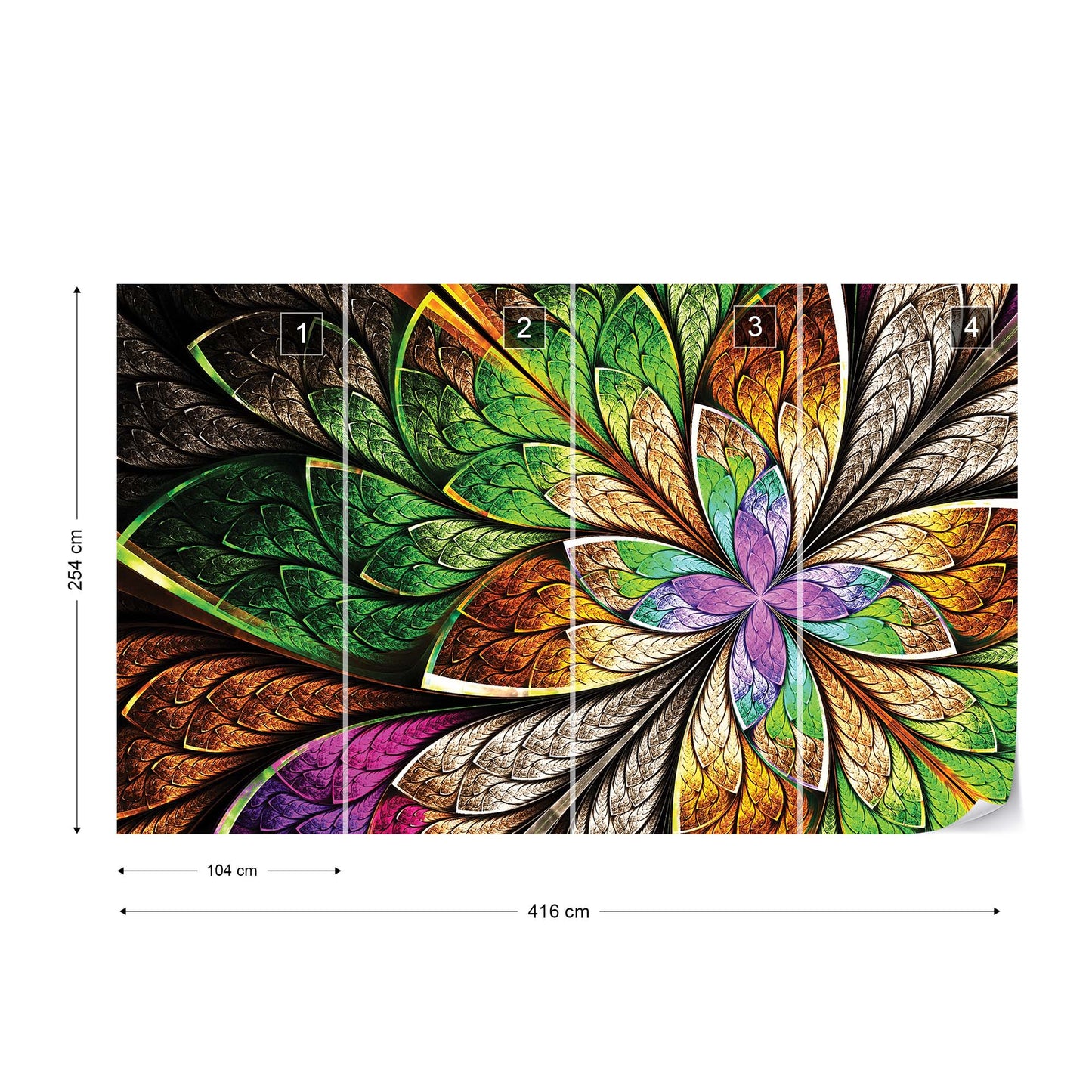 Abstract Colourful Design Photo Wallpaper Wall Mural - USTAD HOME