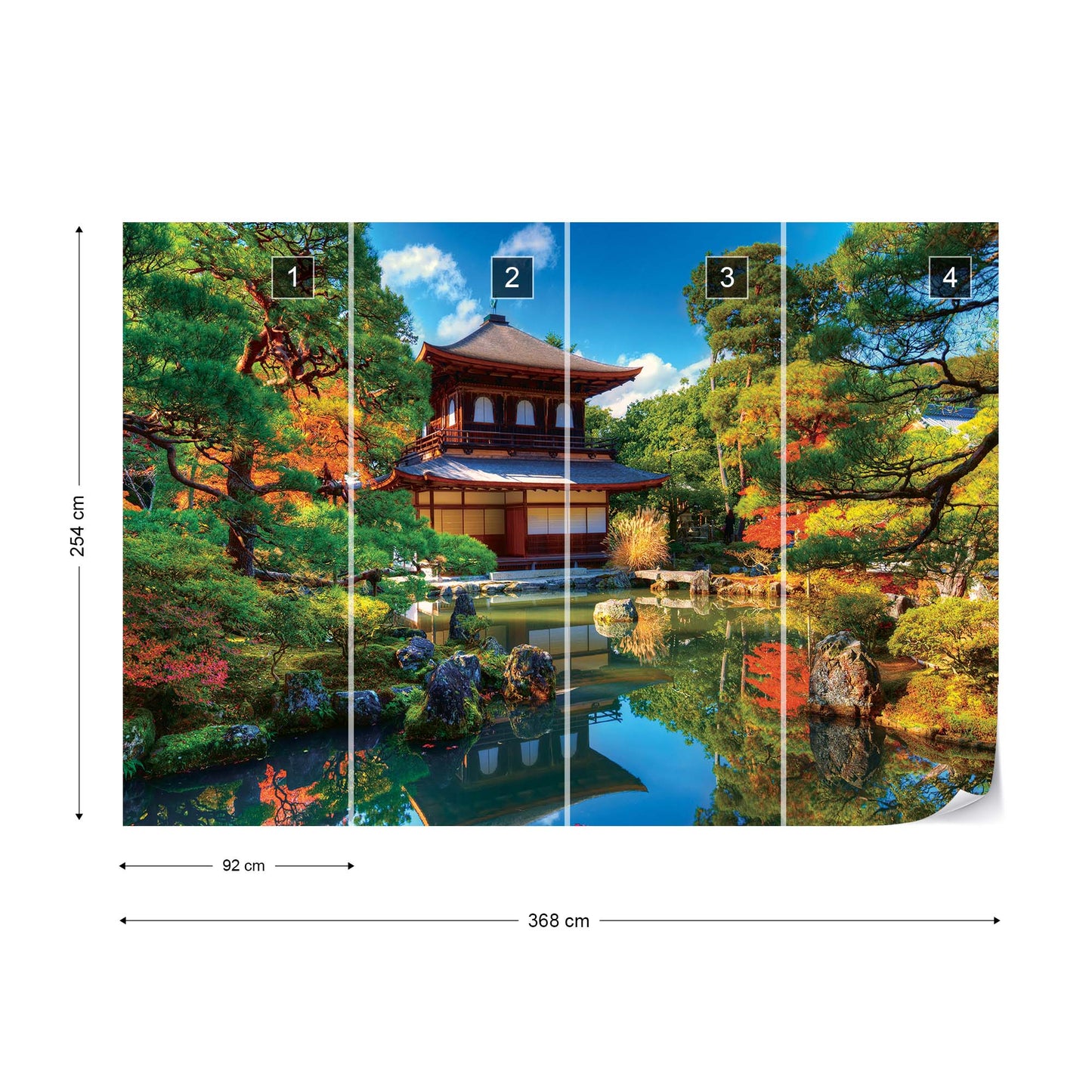 Temple Zen Japan Nature Garden Photo Wallpaper Wall Mural - USTAD HOME