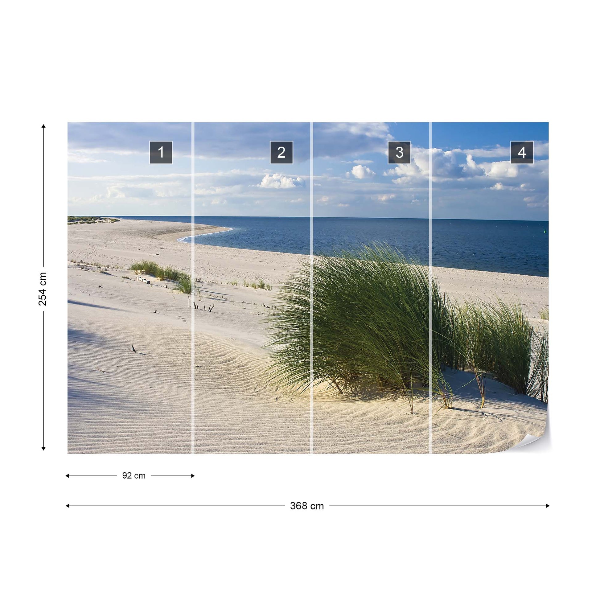 Sylt Beach Sea Sand Coastal Photo Wallpaper Wall Mural - USTAD HOME