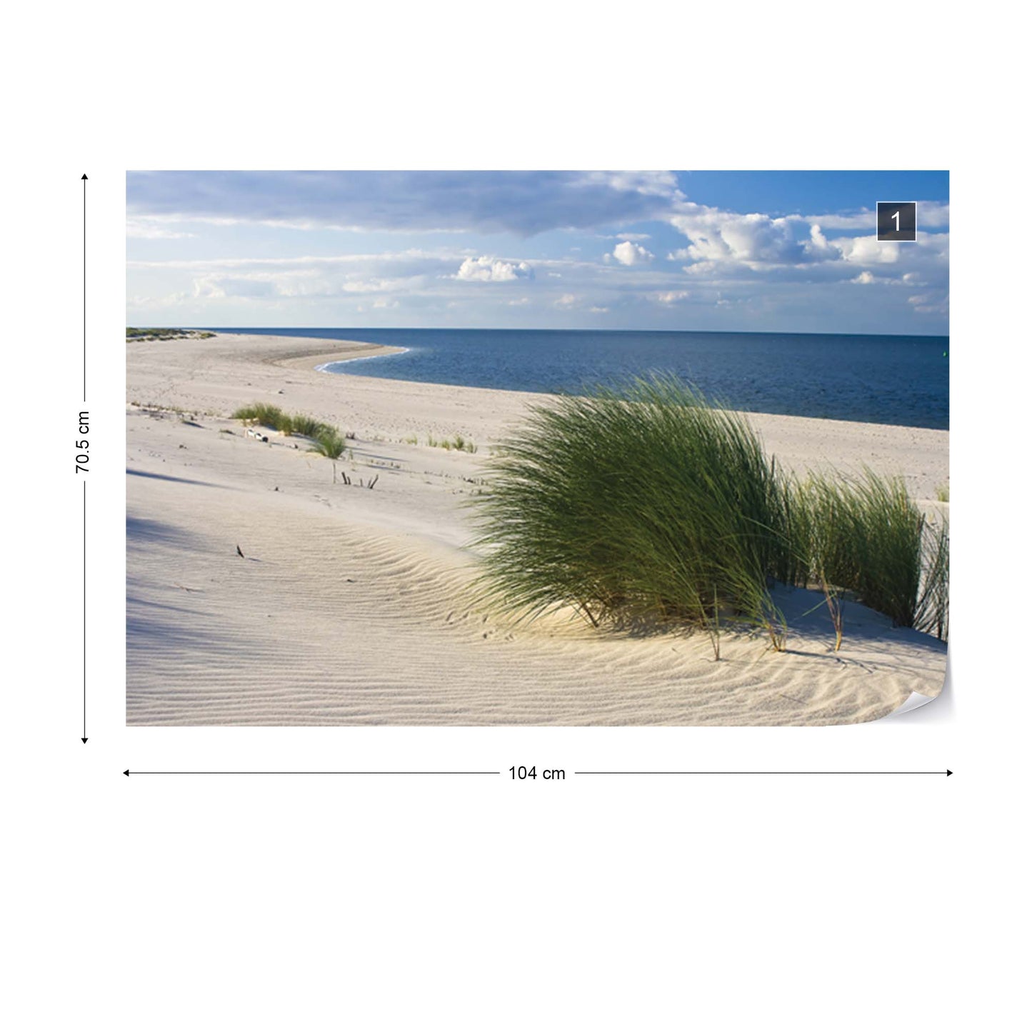 Sylt Beach Sea Sand Coastal Photo Wallpaper Wall Mural - USTAD HOME