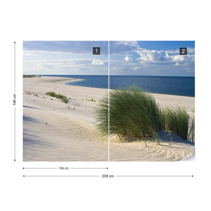 Sylt Beach Sea Sand Coastal Photo Wallpaper Wall Mural - USTAD HOME