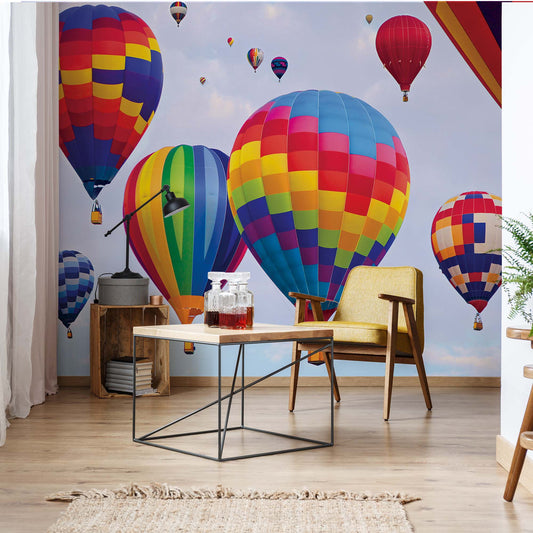 Hot Air Baloons Colours Photo Wallpaper Wall Mural - USTAD HOME