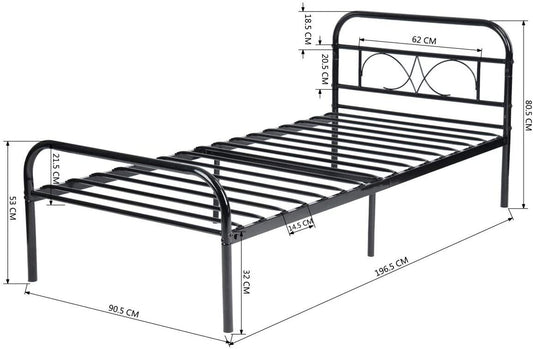 Bed Frame Solid Bedstead Base - USTAD HOME