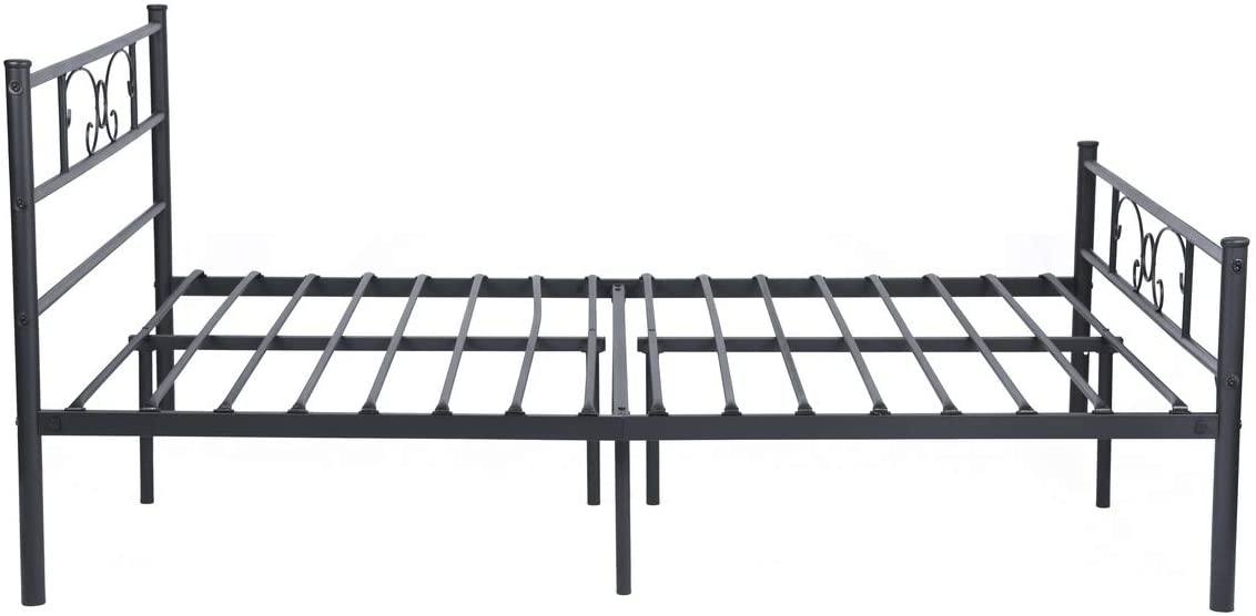 Bed Metal Platform With Strong Metal Slats - USTAD HOME