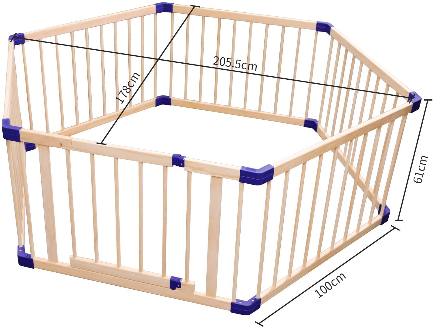 Baby Real Wood Solid Playpen - USTAD HOME