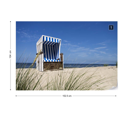 Sylt Beach Sea Chair Photo Wallpaper Wall Mural - USTAD HOME