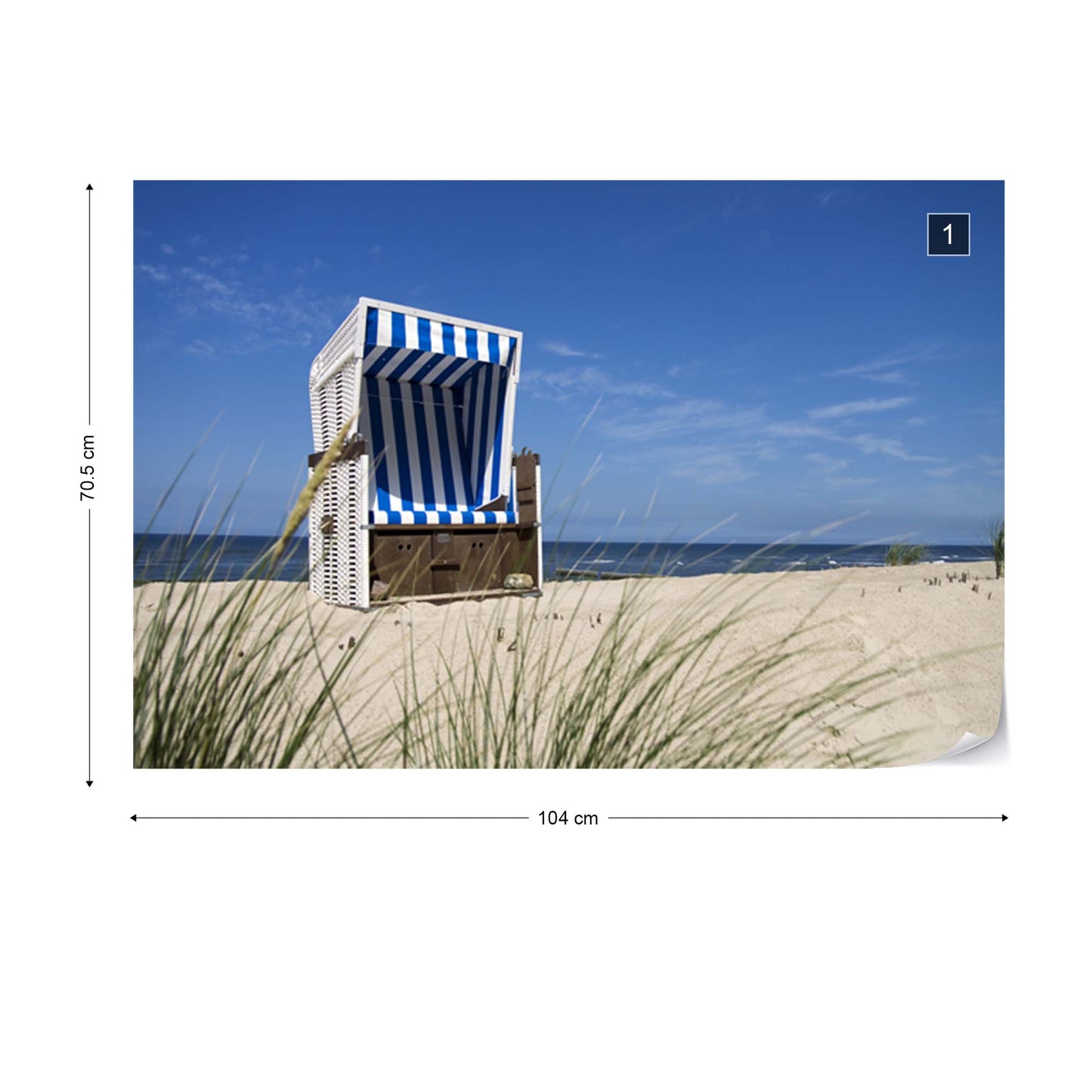 Sylt Beach Sea Chair Photo Wallpaper Wall Mural - USTAD HOME