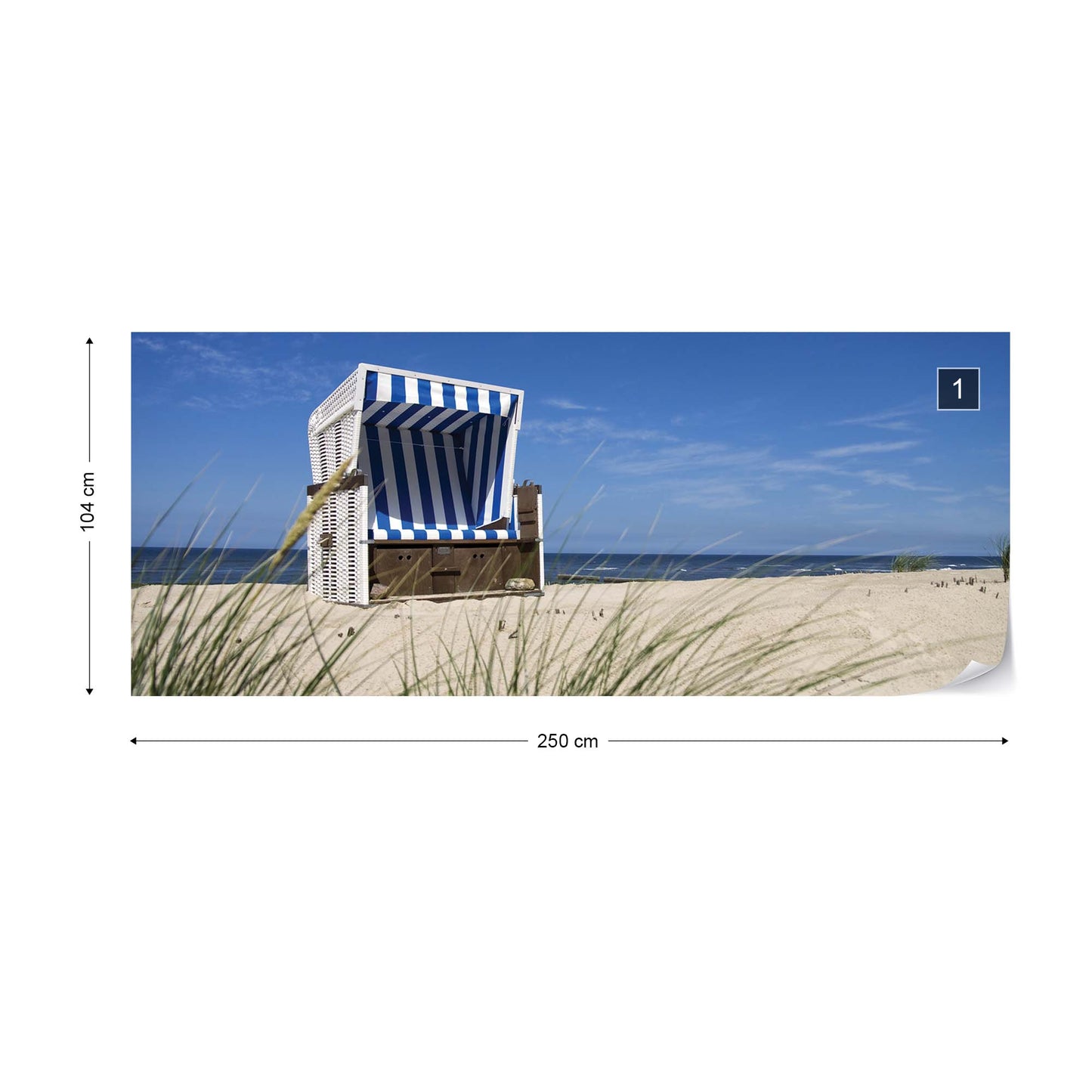 Sylt Beach Sea Chair Photo Wallpaper Wall Mural - USTAD HOME