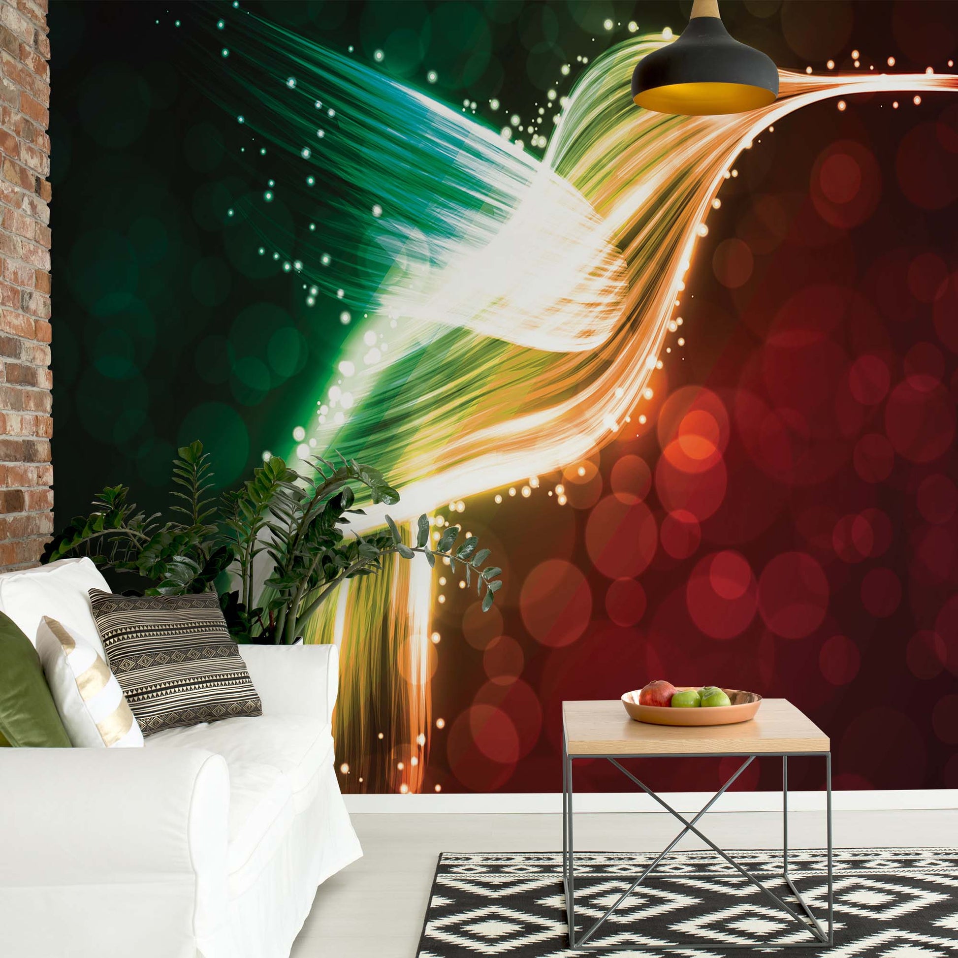 Hummingbird Neon Lights Photo Wallpaper Wall Mural - USTAD HOME