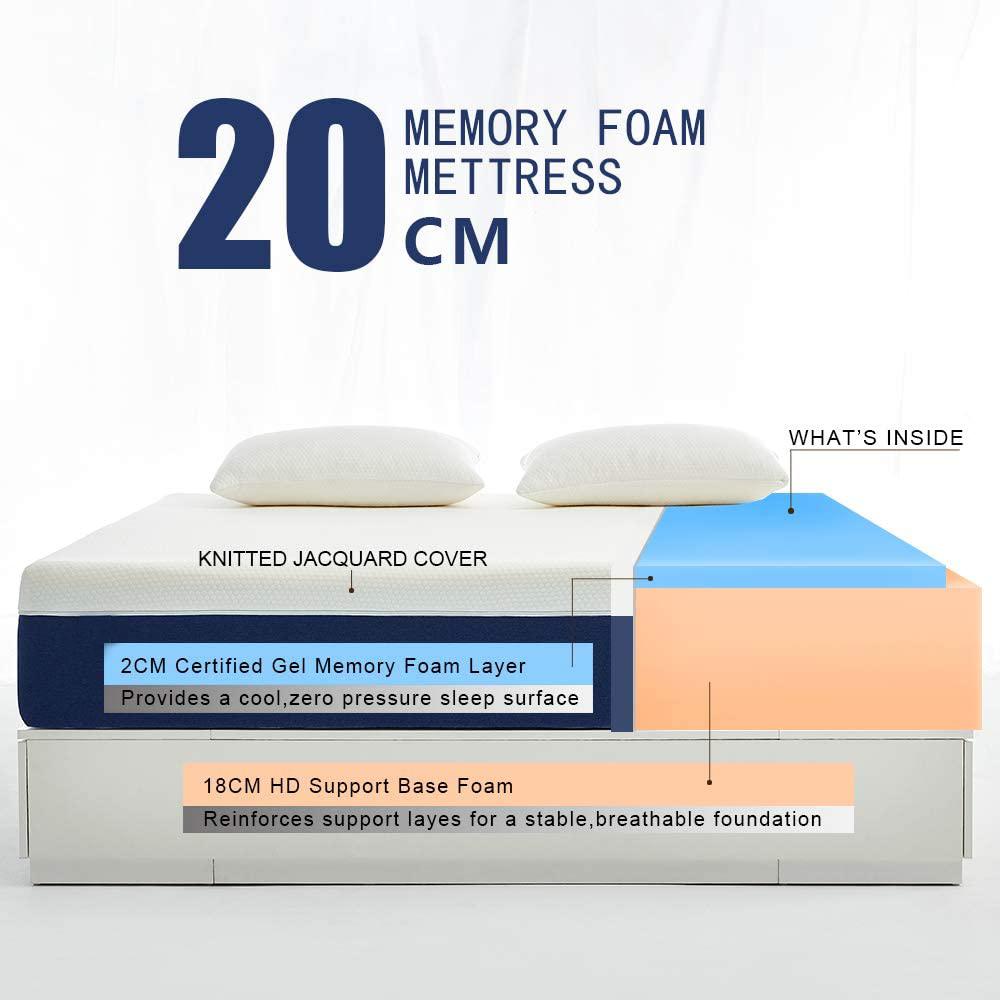 Breathable Memory Foam Mattress Soft Fabric - USTAD HOME