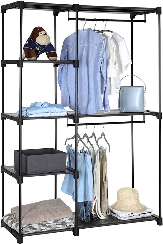 Freestanding Foldable Wardrobe with Clothes Rails - USTAD HOME