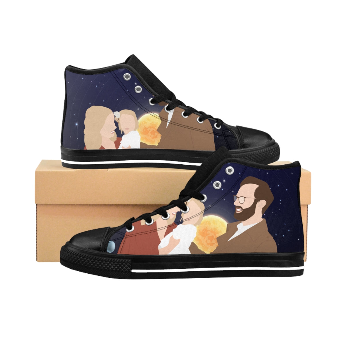 Personalized Faceless Illustration Photo Design Top Canvas Men's Shoes - USTAD HOME