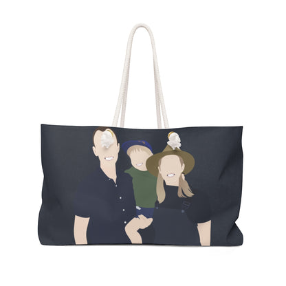 Personalized Faceless Illustration Photo Design Tote Bag w/ Pocket - USTAD HOME