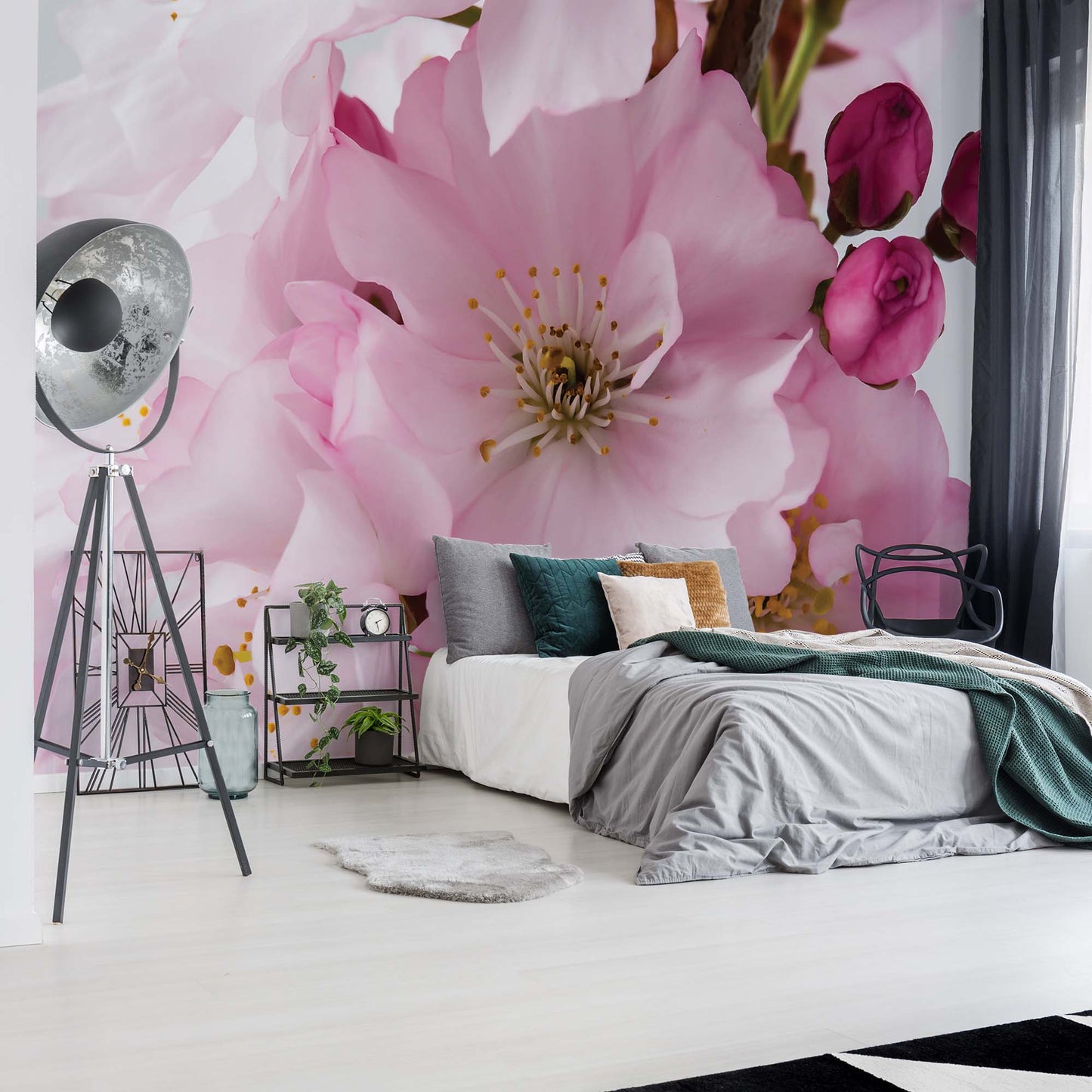 Flowers Cherry Blossom Pink Photo Wallpaper Wall Mural - USTAD HOME