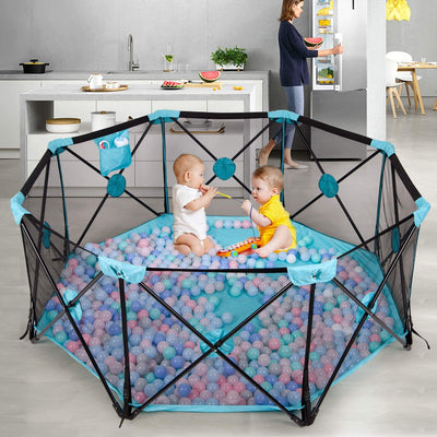 Baby Playpen 8 Panel Foldable and Portable Play - USTAD HOME